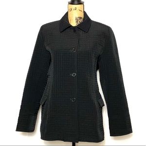 Braeton Black Quilted Fleece-Lined Coat M
